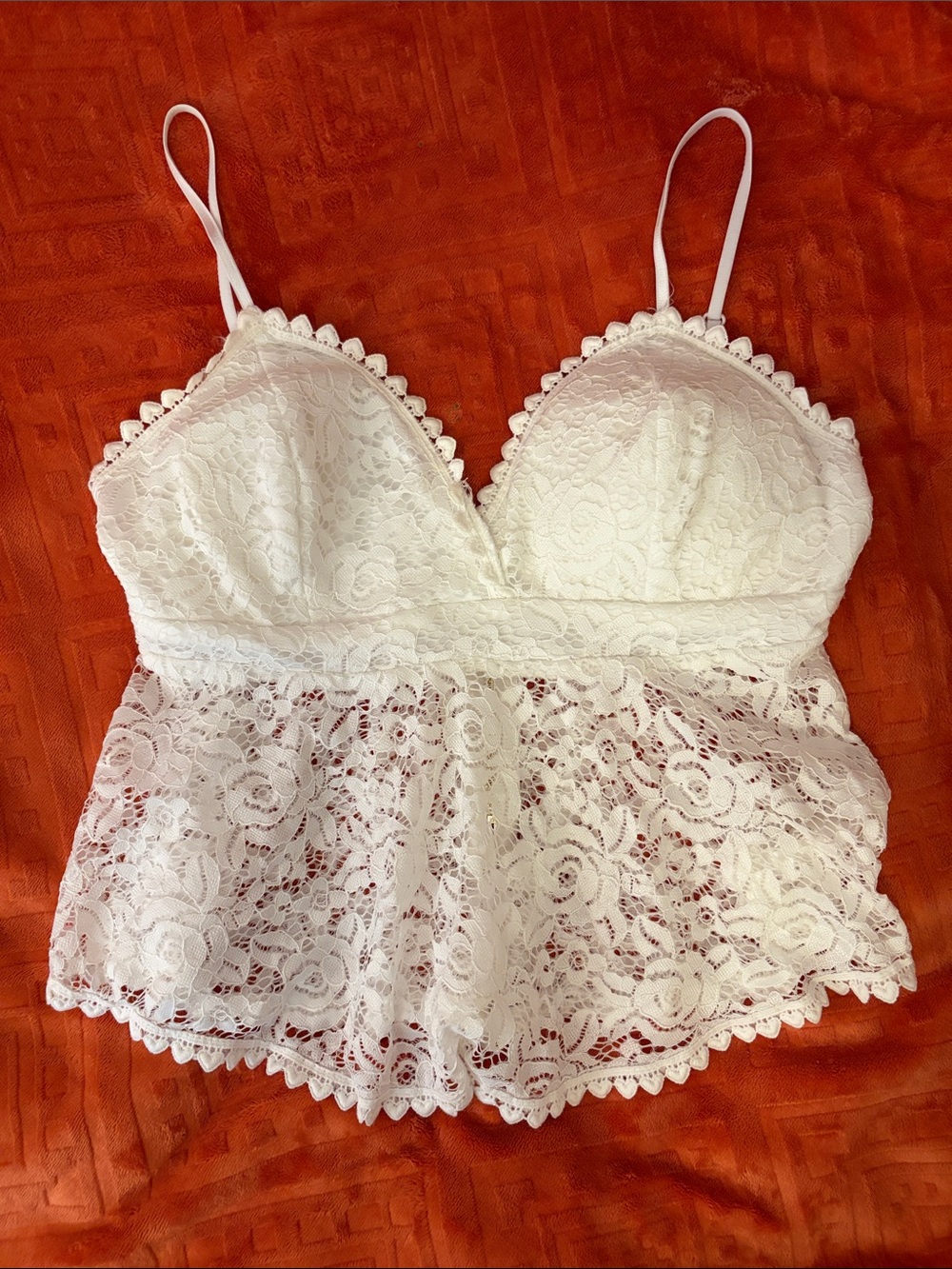 Papermoon White Lace Peplum Camisole